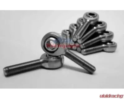 Steinjager 12 Pack MXM-14 Spherical Rod Ends Bearing Male 0.875-14 RH x 0.875 Ball ID Slotted Nylon Bearing Race Bright Chrome Plated Finish - J0014965