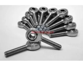 Steinjager 24 Pack MXM-14 Spherical Rod Ends Bearing Male 0.875-14 RH x 0.875 Ball ID Slotted Nylon Bearing Race Bright Chrome Plated Finish