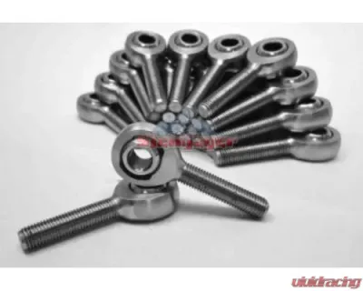 Steinjager 24 Pack MXM-14 Spherical Rod Ends Bearing Male 0.875-14 RH x 0.875 Ball ID Slotted Nylon Bearing Race Bright Chrome Plated Finish - J0014967