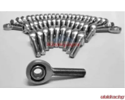 Steinjager 100 Pack MXM-12-10 Spherical Rod Ends Bearing Male 0.75-16 RH x 0.625 Ball ID Slotted Nylon Bearing Race Bright Chrome Plated Finish - J0029513