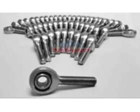Steinjager 100 Pack MXML-10 Spherical Rod Ends Bearing Male 0.625-18 LH x 0.625 Ball ID Slotted Nylon Bearing Race Bright Chrome Plated Finish