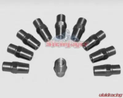Steinjager 10 Pack WTFH-10L-0.995 0.625-18 LH 4130 Chrome Moly Weldable Thread Bung with Wrench Flats Fits 1.250 OD x 0.120 with Tubing - J0029563