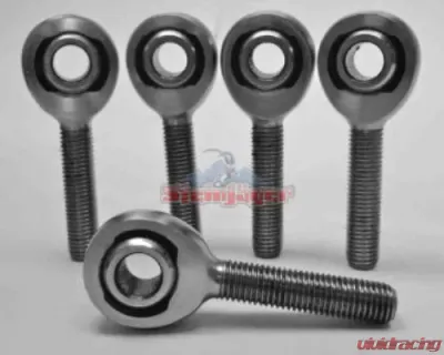 Steinjager 5 Pack Sphcl Rod Ends MXM-L11-10 0.6875-18 RH Chrome Moly Slotted Nylon Race Bright Polished Chrome - J0030125