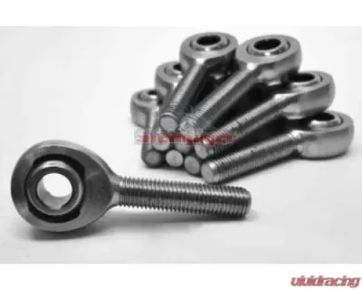 Steinjager 10 Pack MXML-10 Spherical Rod Ends Bearing Male 0.625-18 LH x 0.625 Ball ID Slotted Nylon Bearing Race Bright Chrome Plated Finish - J0040998