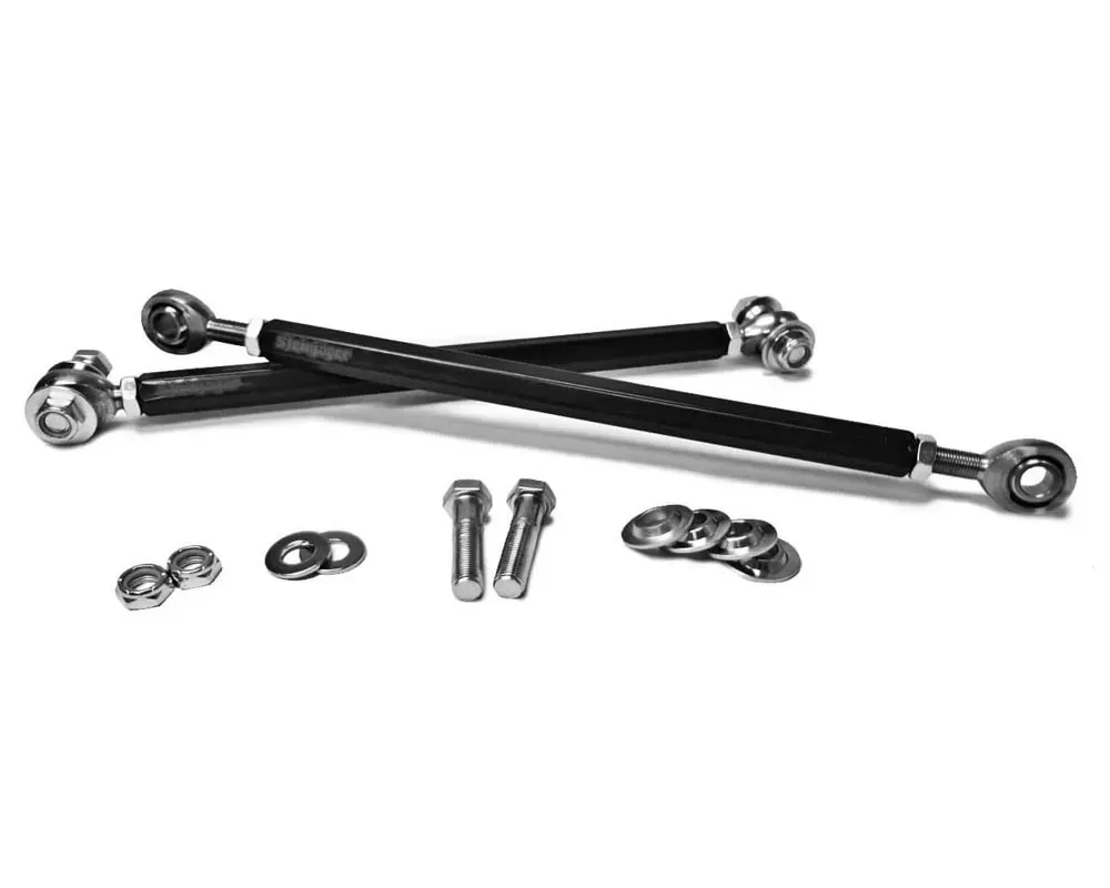 Steinjager Without Drop Clevises Sway Bar End Links M12 x 1.75 583mm Long Chrome Moly Heims Powder Coated Steel Tubes - J0013965