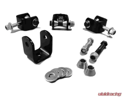 Steinjager Drop Clevis Kits (Without End Links) Sway Bar End Links 3/8 Bore Clevises are Chrome Plated Includes Misalignment Spacers Includes 4 Clevises - J0015495