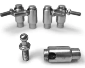 Steinjager Quick Disconnect Plated Steel Cable Ball Joints 1/4-28 5 Pack