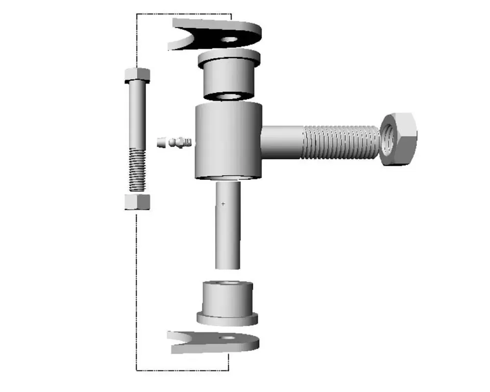 Steinjager 5/8-18 LH Poly Bushing and Axle Tab Kit 5/8 Bore 1.400 Wide 2.750 Axle OD 4.000 inch tab length - J0032564