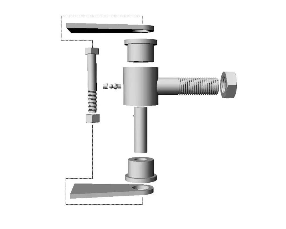 Steinjager 5/8-18 LH Poly Bushing and Structural Tab Kit 9/16 Bore 1.400 Wide 3.000 inch tab length - J0037888