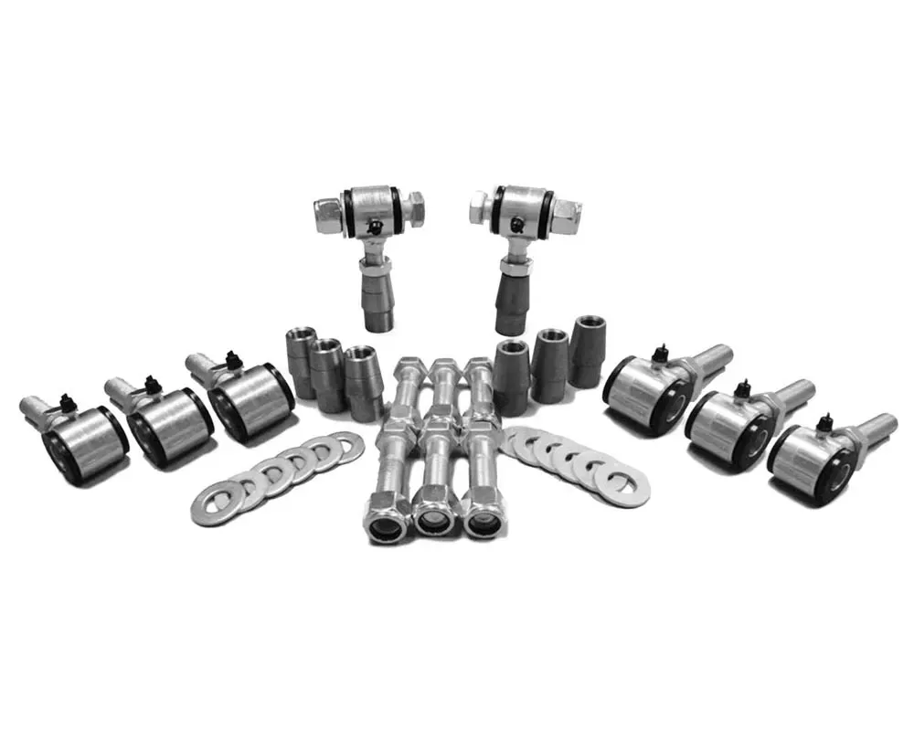 Steinjager 1-12 RH LH Poly Bushings Kits, Male 9/16 Bore x 3.00 Wide fits 1.750 x 0.120 Tubing Zinc Plated Bush Housing Eight Poly Ends Per Kit - J0011359