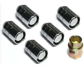 Steinjager Wheels and Tires Wheel Locks Chrome 5 pcs Jeep Wrangler LJ 2004-2006