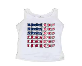 Steinjager White with USA Flag Tank Tops Size L
