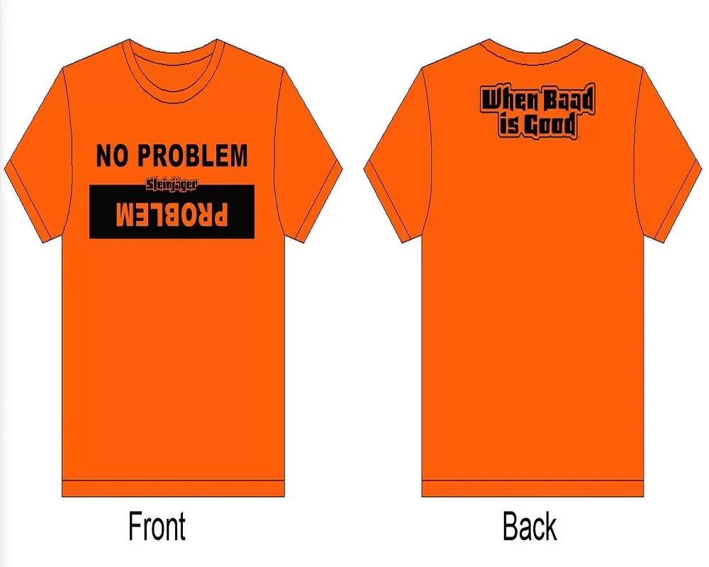 Steinjager Orange Shirts Problem No Problem Size M - J0047207