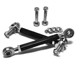 Steinjager Without Drop Clevises Sway Bar End Links M12 x 1.75 303mm Long Steel Housing, PTFE Race Heims Powder Coated Aluminum Tubes