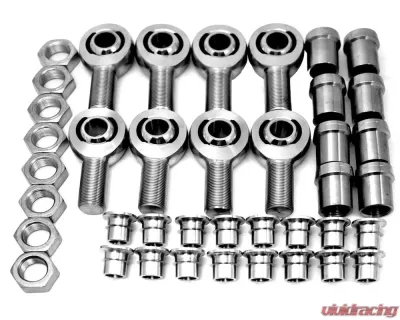 Steinjager Builders Kit Rod End Kits 1.25-12 x 1 RH and LH Chrome Moly Housing, Nylon Race Fits 1.500 ID Tubing 9/16 Insert Bore Size - J0048452