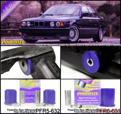 Powerflex Rear differential Front Mounting Bushinging BMW E34 5-Series | BMW E32 7-Series - PFR5-631