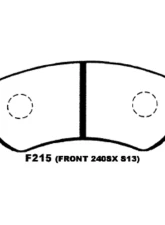 Project Mu Type HC+ Front Brake Pads Nissan 240SX S14 w/ABS 94-96                                     - PHF232 - Image 3