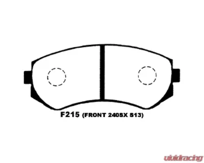 Project Mu Type HC+ Front Brake Pads Nissan 240SX S14 w/ABS 94-96 - PHF232