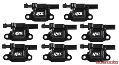Accel 14-UP LT SQUARE COIL - BLACK 8 PACK - 140081-8