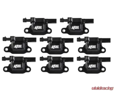 Accel 14-UP LT SQUARE COIL - BLACK 8 PACK - 140081-8