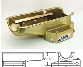 Canton Racing SBC Shallow 12-Inch Long Sump CT PAN RH Dipstick