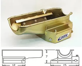 Canton Racing SBC 12-Inch Long Sump CT PAN RH Dipstick