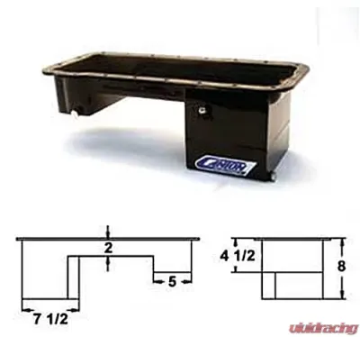 Canton Racing FE Deep Rear Sump Truck Pan - 16-870