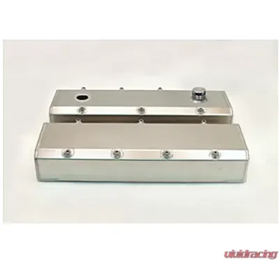 Canton Racing BBC Fabbed Aluminum Valve Covers with Fill & Pcv Ports. - 65-401