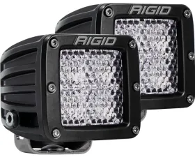 RIGID Industries Diffused Surface Mount Black Pair D-Series Pro
