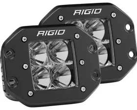 RIGID Industries Flood Flush Mount Black Pair D-Series Pro