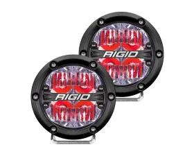 RIGID Industries 360-Series 4 Inch Led Off-Road Drive Beam Red Backlight Pair