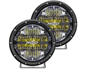 RIGID Industries 360-Series 6 Inch Led Off-Road Drive Beam White Backlight Pair