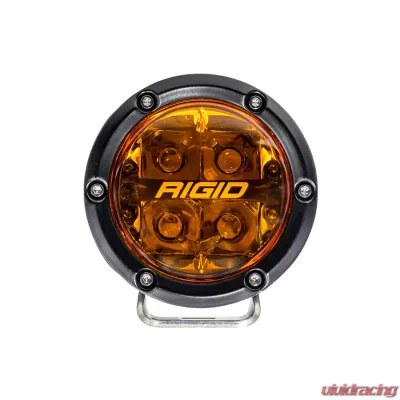 Rigid Industries 360-Series 4in SAE Fog w/ Amber PRO Lens - White (Pair) - 36123