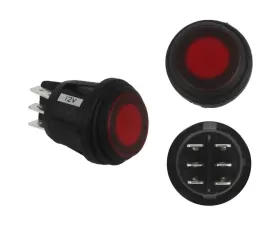 RIGID Industries 3 Position Rocker Switch Red