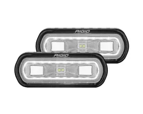 RIGID Industries SR-L Series Off-Road Spreader Pod 3 Wire Surface Mount with White Halo Pair