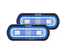 RIGID Industries SR-L Series Off-Road Spreader Pod 3 Wire Surface Mount with Blue Halo Pair