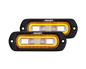 RIGID Industries SR-L Series Off-Road Spreader Pod 3 Wire Flush Mount With Red Halo Pair