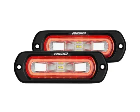 RIGID Industries SR-L Series Off-Road Spreader Pod 3 Wire Flush Mount With Amber Halo Pair