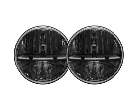 RIGID Industries 7 Inch Round Headlight With H13 To H4 Adaptor Pair