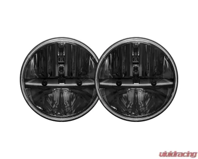 RIGID Industries 7 Inch Round Headlight With H13 To H4 Adaptor Pair - 55001
