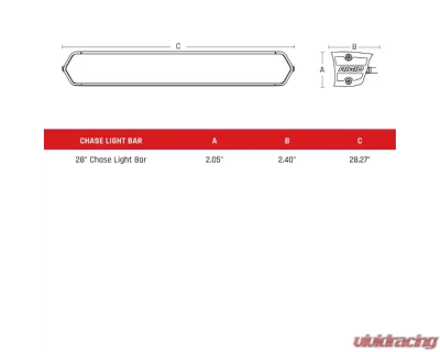 Rigid Industries Rear Facing Chase Series 28" LED Light Bar -  Surface Mount - 901802