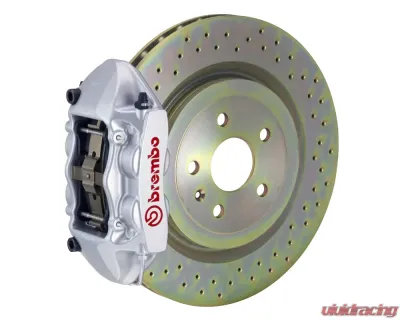 Brembo GT Front Big Brake Kit 323x28 1-Piece 4-Piston Drilled Rotors Porsche 911S | SC | Carrera 1966-1989 - 1P4.6001A3