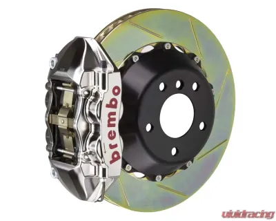 Brembo Slotted Rear GT-R Big Brake Kit 4-Piston Nickel Plated for Cadillac XLR, Corvette C6 - 2P2.8013AR
