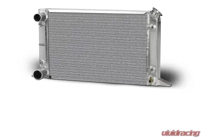 AFCO Racing Aluminum Radiator Sirocco Left Hand Double Pass 1-1/2 Inlet 1-3/4 Outlet 80105N