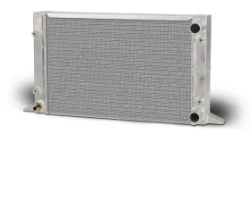 AFCO Aluminum Radiator Sirocco Right Hand No Filler Neck Double Pass 1-1/4 Inlet 1-1/4 Outlet