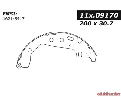Centric Premium Brake Shoes Toyota Yaris | Prius 2006-2013 - 111.09170
