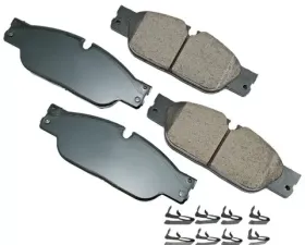 Akebono EURO Ultra Premium Ceramic Disc Brake Pad Kit for Jaguar Front 2003-2005