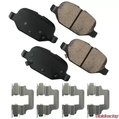 Akebono EURO Ultra Premium Ceramic Disc Brake Pad Kit Fiat 500 Rear 2012-2019 1.4L 4-Cyl - EUR1569