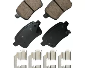 Akebono EURO Ultra Premium Ceramic Disc Brake Pad Kit Fiat 500L Rear 2014-2020