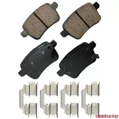 Akebono EURO Ultra Premium Ceramic Disc Brake Pad Kit Fiat 500L Rear 2014-2020 - EUR1722